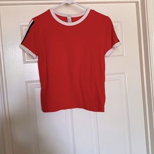 Orange-red crop top from forever 21, worn once